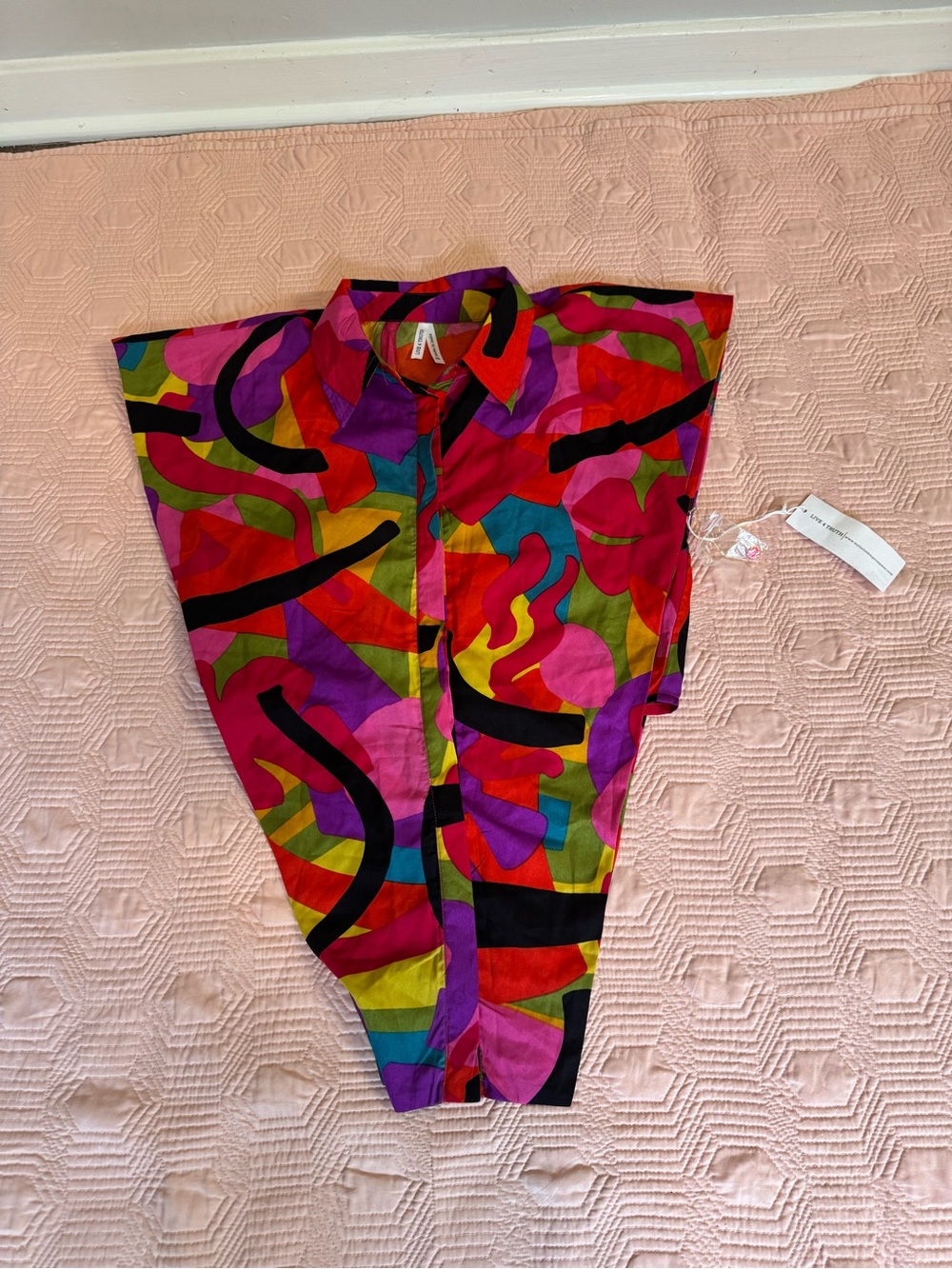 Live 4 Truth Bold Multicolor Abstract Shirt with Purple, Orange, Yellow Accents
